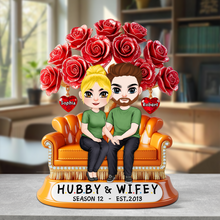 Load image into Gallery viewer, Love Blossoms: Customized Couple Acrylic Plaque – Perfect Personalized Gift for Partners Shaped Plaques PopCulturePrints
