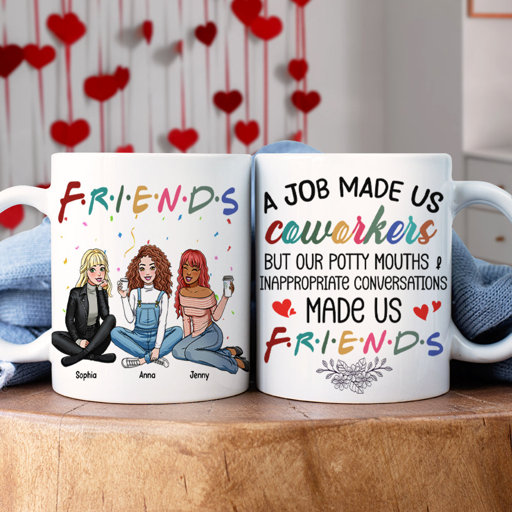 Personalized Friends Coffee Mug for Coworkers | Fun and Meaningful Gift Coffee Mug PopCulturePrints