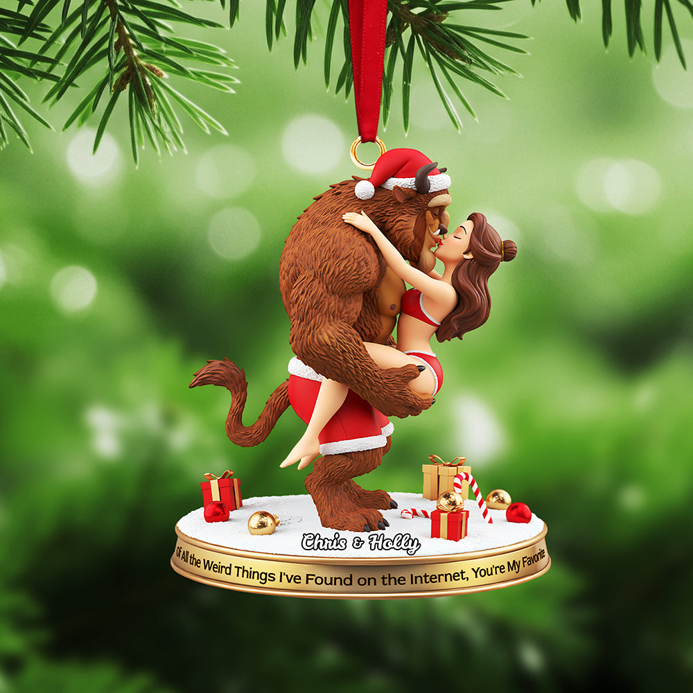 “You’re My Favorite!” – Christmas Romance Couple Ornament | Personalized Gift for Couples Ornament PopCulturePrints