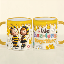 Load image into Gallery viewer, Personalized Bee-themed Couple Mug Set | We Bee-long Together | Valentine&#39;s Day Gifts Coffee Mug PopCulturePrints
