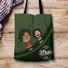 Load image into Gallery viewer, Personalized Best Mom Ever Tote Bag Tote Bag PopCulturePrints
