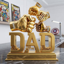 Load image into Gallery viewer, “The Man, The Myth, The Legend” - Power Fist Acrylic Plaque - Personalized Gift for Dads Shaped Plaques PopCulturePrints
