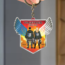 Load image into Gallery viewer, Personalized Couple Keychain - Together Since 2015 Keychains PopCulturePrints
