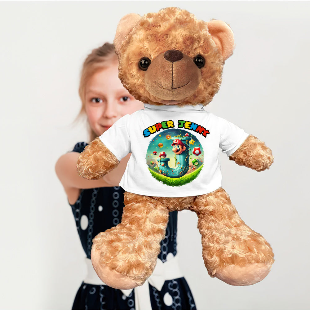 Super Jenny: A Personalized Bear with Custom Shirt for Kids Bear PopCulturePrints