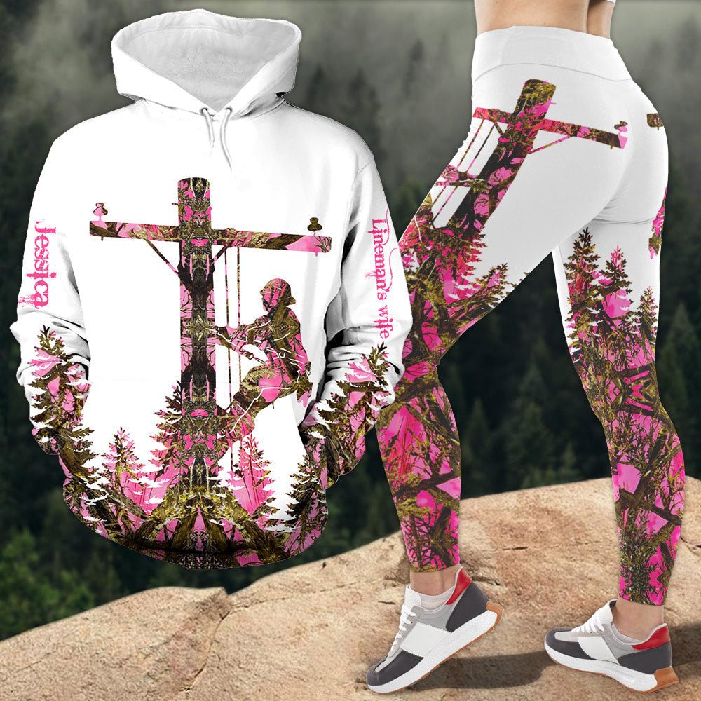 Personalized Lineman's Wife Hoodie & Leggings Set