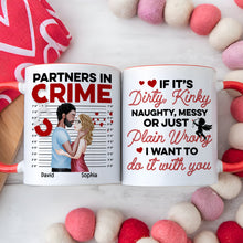 Load image into Gallery viewer, Personalized Partners in Crime Couple Coffee Mug Coffee Mug PopCulturePrints
