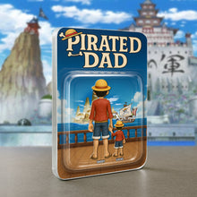 Load image into Gallery viewer, “Adventure Awaits with Our Personalized Pirate Dad Plaque!” - Custom Gift for Dads, Grandpas &amp; More Shaped Plaques PopCulturePrints
