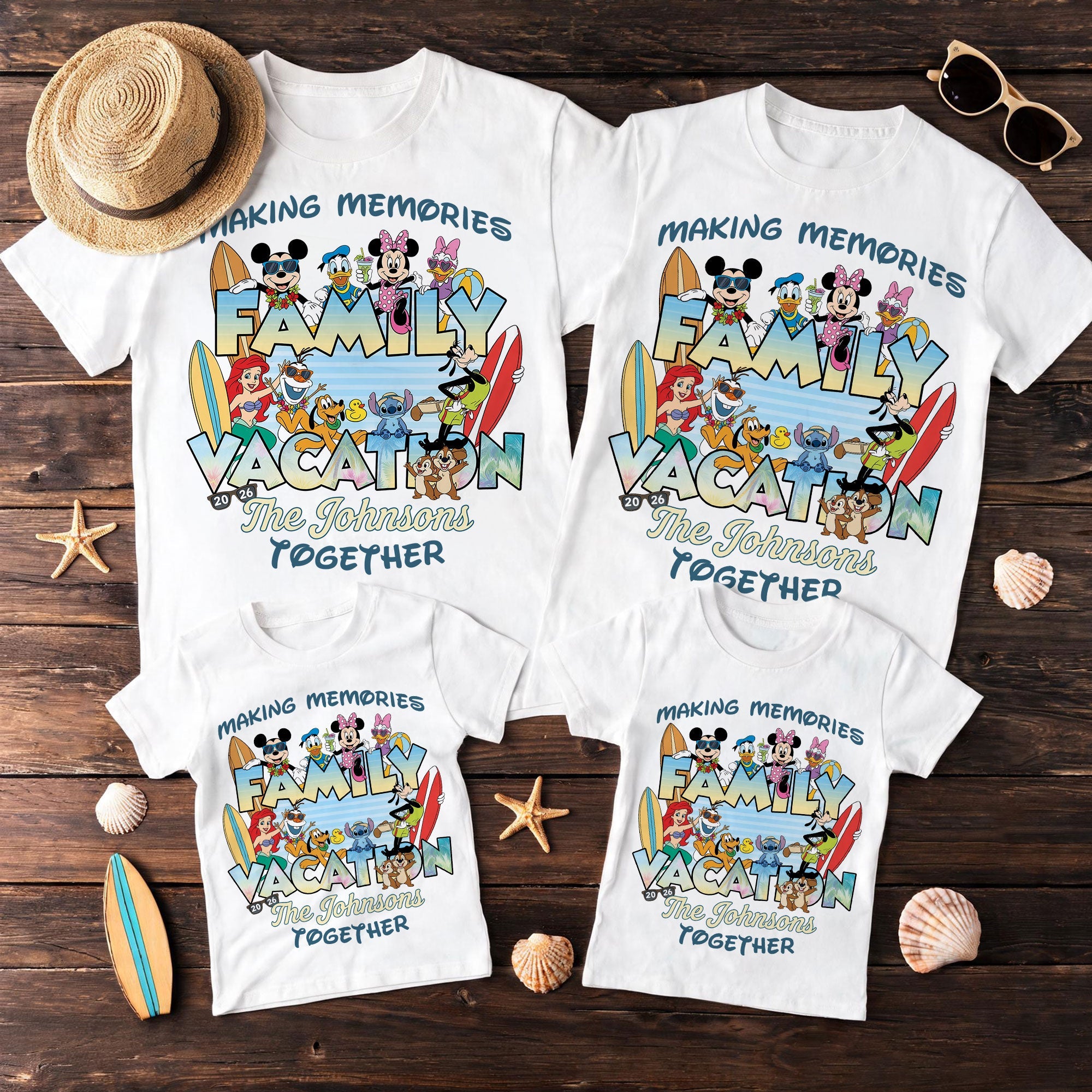 Making Memories, Family Vacation Together - Personalized Matching Shirts for Families