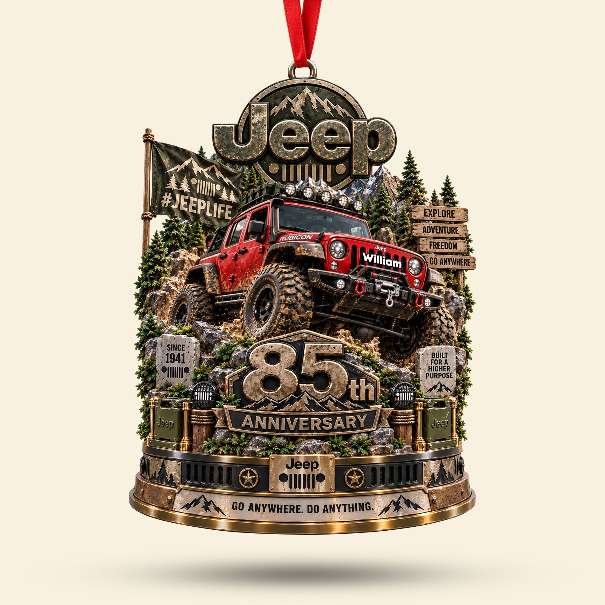 Celebrate the Race with Our Legend Teams Race Track Acrylic Ornament - Personalized Christmas Gifts