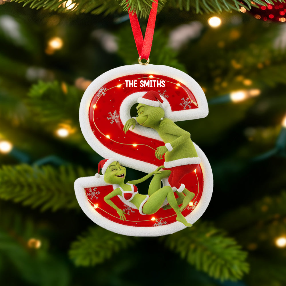 "Celebrate Love This Christmas!" - Custom Alphabet Letter Gifts - A Unique Ornament for Couples, Family & Friends Ornament PopCulturePrints