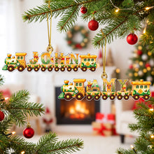 Load image into Gallery viewer, Charming Train of Joy - Personalized Christmas Acrylic Ornament Ornament PopCulturePrints

