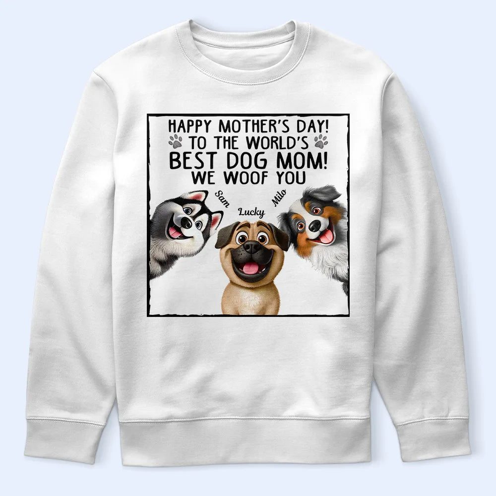 To The World's Best Dog Mom - Personalized T-Shirt for Dog Lovers T-shirt PopCulturePrints