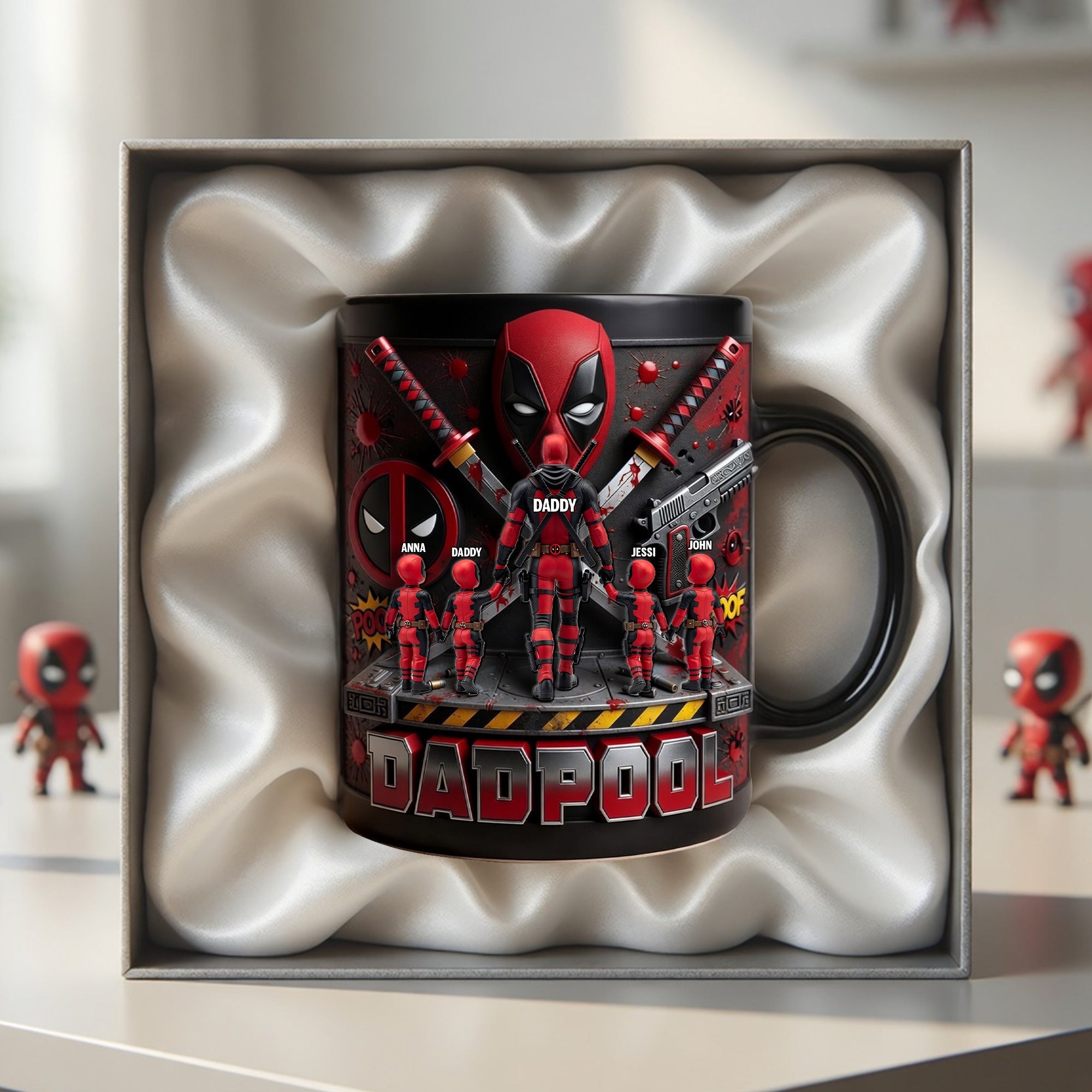 “Legendary Dad Squad: Celebrate Dad’s Heroics!” - Custom Magic Coffee Mug - Gift for Dad, Grandpa & More Coffee Mug PopCulturePrints
