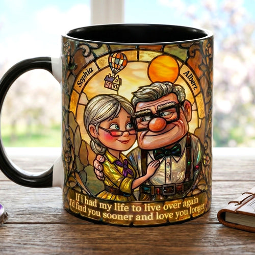 If I Had My Life to Live Over Again - Timeless Love Couple Coffee Accent Mug - Personalized Gift for Couples Coffee Mug PopCulturePrints