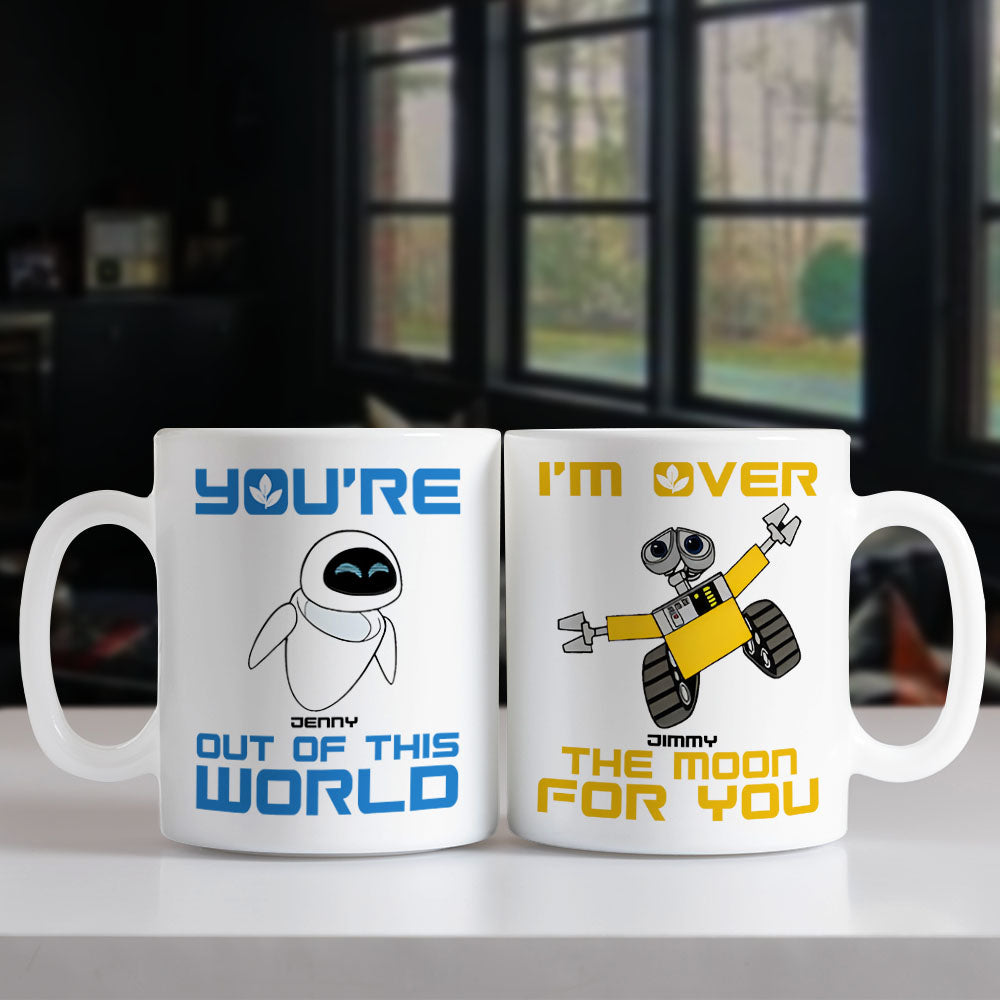 Custom Robot Mug Set for Couples - Perfect Romantic Valentine's Day Gifts Coffee Mug PopCulturePrints
