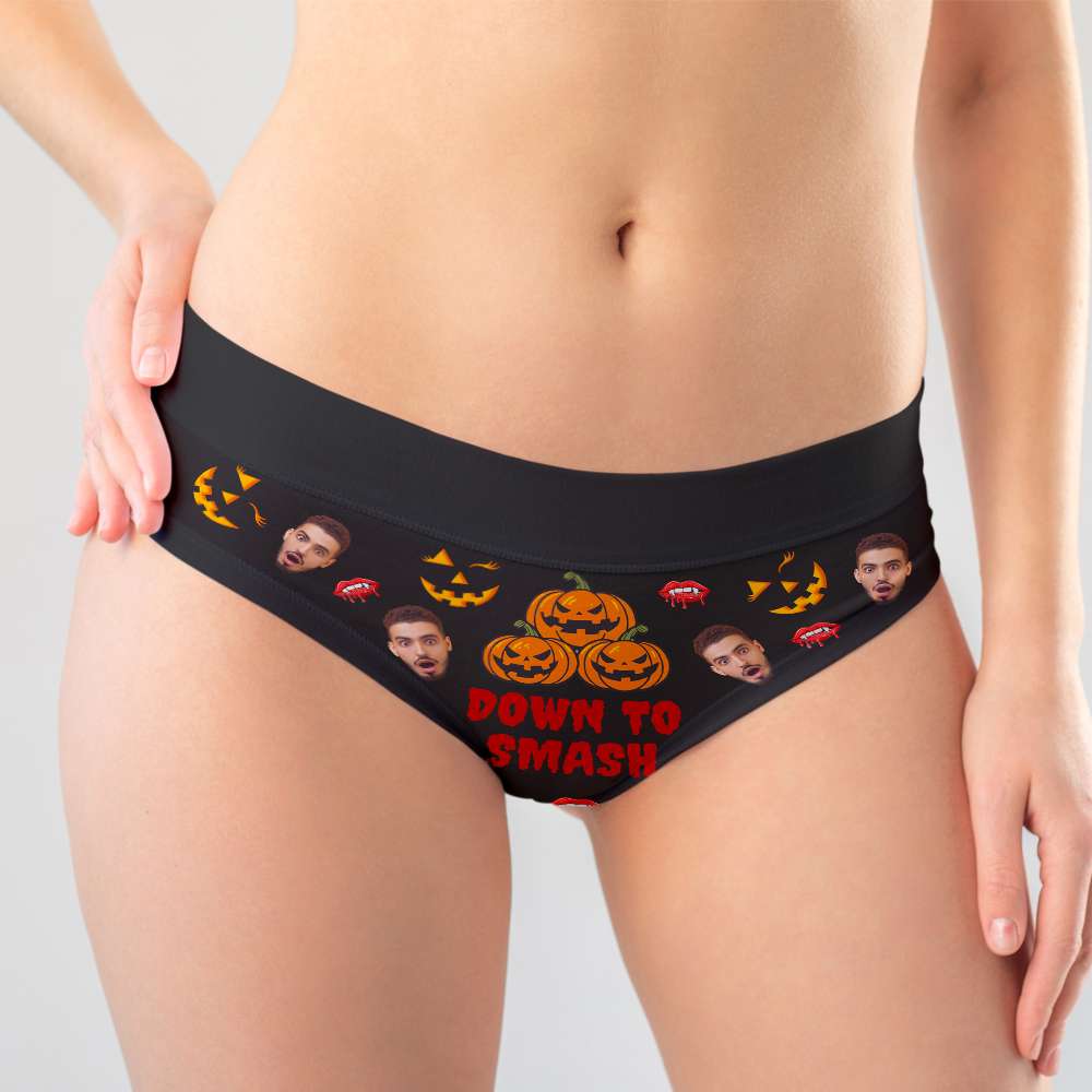 Personalized Halloween Boxer Briefs - Custom Photo Gift for Couples