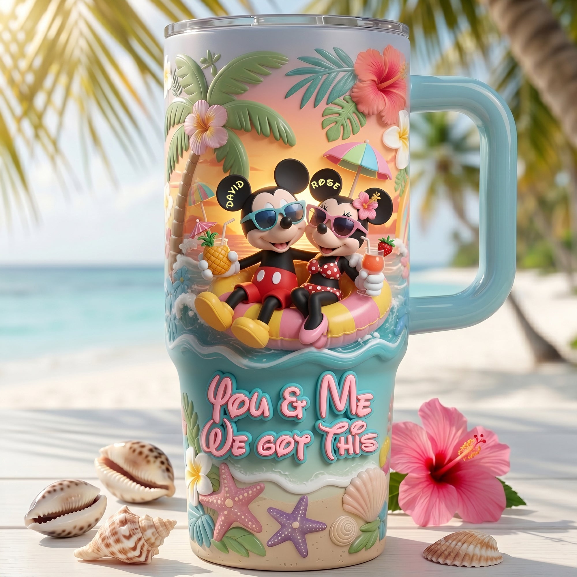 You and Me We Got This Tumbler With Handle - Personalized Gifts For Couple 06tylu180626 Tumbler Cup PopCulturePrints