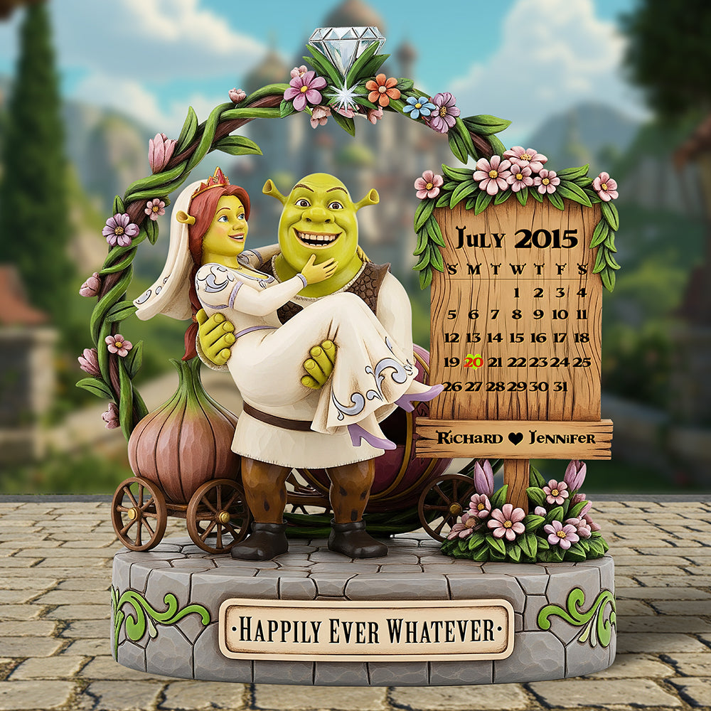 Happily Ever Acrylic Plaque - Personalized Gift for Couples Shaped Plaques PopCulturePrints