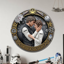 Load image into Gallery viewer, Forever In This Galaxy - Personalized Wood Sign for Couples Wood Sign PopCulturePrints
