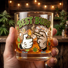 Load image into Gallery viewer, "Best Buds" - Personalized Weed Friend Drinking Glass - Custom Gift for Friends and Celebrations
