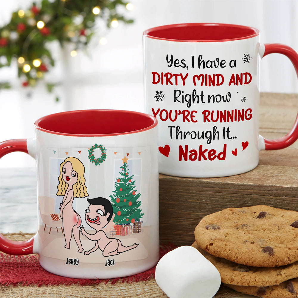 Personalized Naughty Mug - Dirty Mind & Cheeky Fun