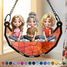 Load image into Gallery viewer, We Love You Mom - Personalized 3D Cartoon Window Hanging Suncatcher Ornament Suncatcher Ornament PopCulturePrints
