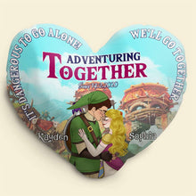 Load image into Gallery viewer, Custom Adventuring Together Pillow - Perfect Valentine&#39;s Day Gift for Couples Pillow PopCulturePrints
