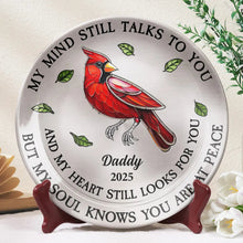 Load image into Gallery viewer, My Mind Still Talks To You - Personalized Ceramic Plate for Remembering Loved Ones Ceramic Plate PopCulturePrints
