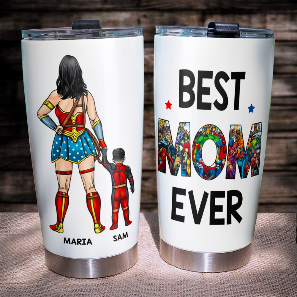 Personalized Superhero Mom Coffee Mug - Best Mom Ever Coffee Mug PopCulturePrints