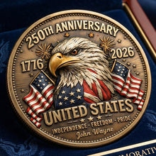Load image into Gallery viewer, Celebrate 250 Years of Pride - Personalized Anniversary Metal Coin Coin PopCulturePrints
