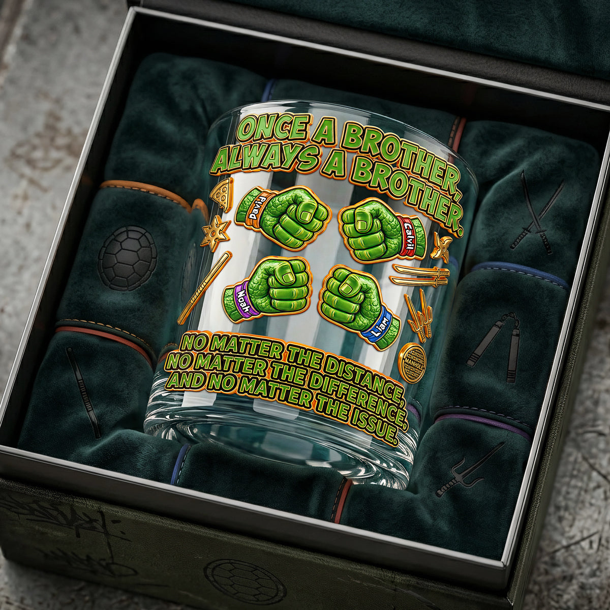 Once a Brother, Always a Brother - Unbreakable Brotherhood Round Glass - Personalized Gift for Brothers
