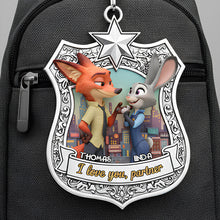 Load image into Gallery viewer, I Love You Partner Keychain - A Personalized Gift for Couples Who Cherish Love Keychains PopCulturePrints
