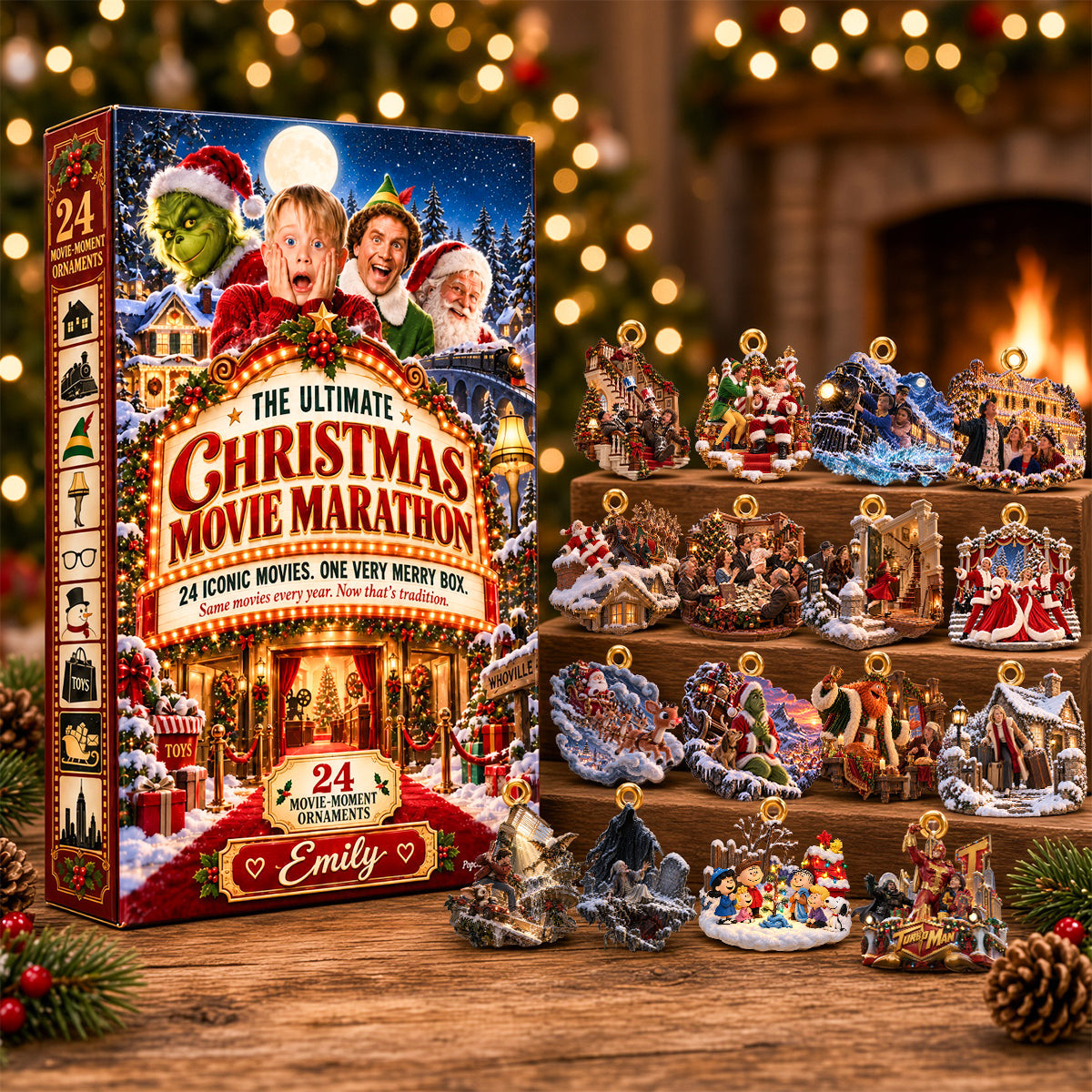 Celebrate the Magic of Christmas - The Ultimate Movie Marathon Advent Calendar - Personalized Gift for Everyone Advent Calendar PopCulturePrints