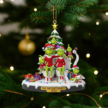 Load image into Gallery viewer, “A Grinchy Family Christmas!” – Personalized Christmas Ornament for Family Ornament PopCulturePrints
