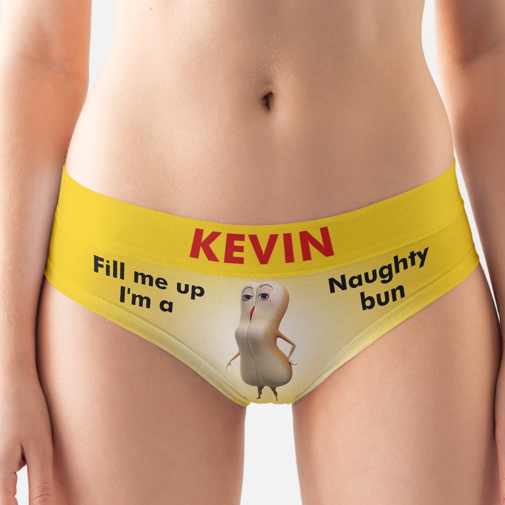 Personalized Naughty Bun Women's Briefs - Fill Me Up Boxer Briefs PopCulturePrints