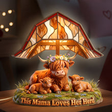 Load image into Gallery viewer, "This Mama Loves Her Herd" - Personalized Acrylic Light Box - Gift for Mom, Grandma, and Special Women Light Box PopCulturePrints
