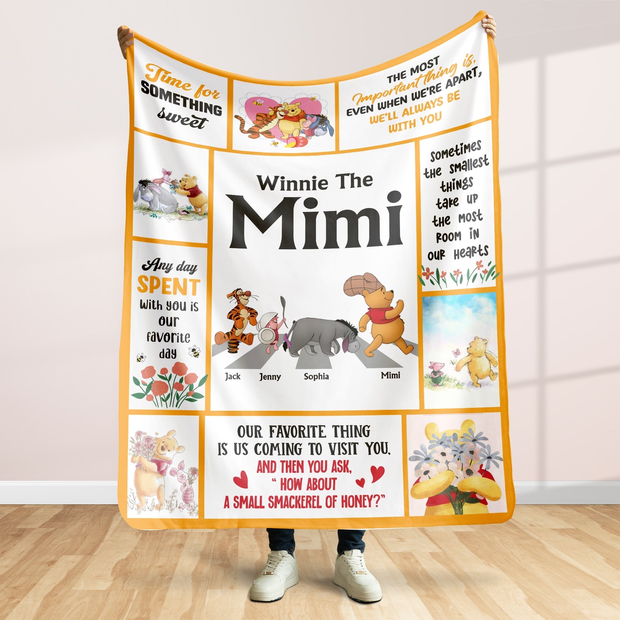 Custom Grandma Blanket with Beloved Characters Blanket PopCulturePrints