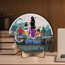 Load image into Gallery viewer, Customizable Pirate Ship Wood Sign for Mom Wood Sign PopCulturePrints
