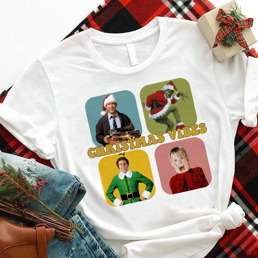 Christmas Vibes Movie Fan Sweatshirt Shirts PopCulturePrints