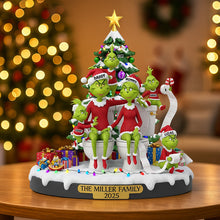 Load image into Gallery viewer, “Celebrate Family Togetherness” – Personalized Christmas Plaque – Customizable Gift for Family, Friends, and Loved Ones Shaped Plaques PopCulturePrints
