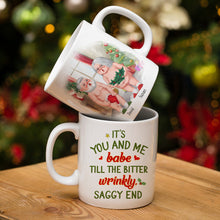 Load image into Gallery viewer, Funny Personalized Couple Christmas Mug - Wrinkly &amp; Saggy End | Valentine&#39;s Day Gifts Coffee Mug PopCulturePrints
