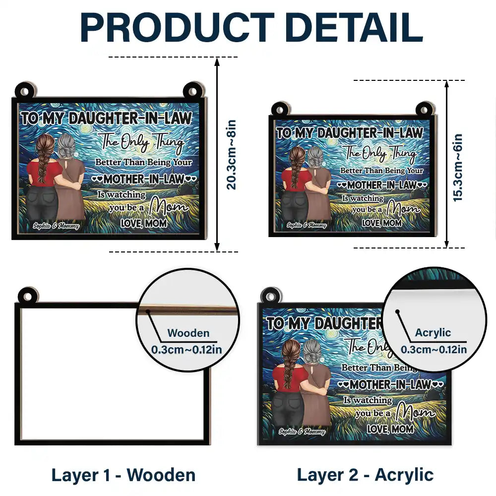 To My Daughter: The Only Thing Better Than Being Your Mother - Personalized Window Hanging Suncatcher Ornament - Gift for Mom and Grandma Suncatcher Ornament PopCulturePrints