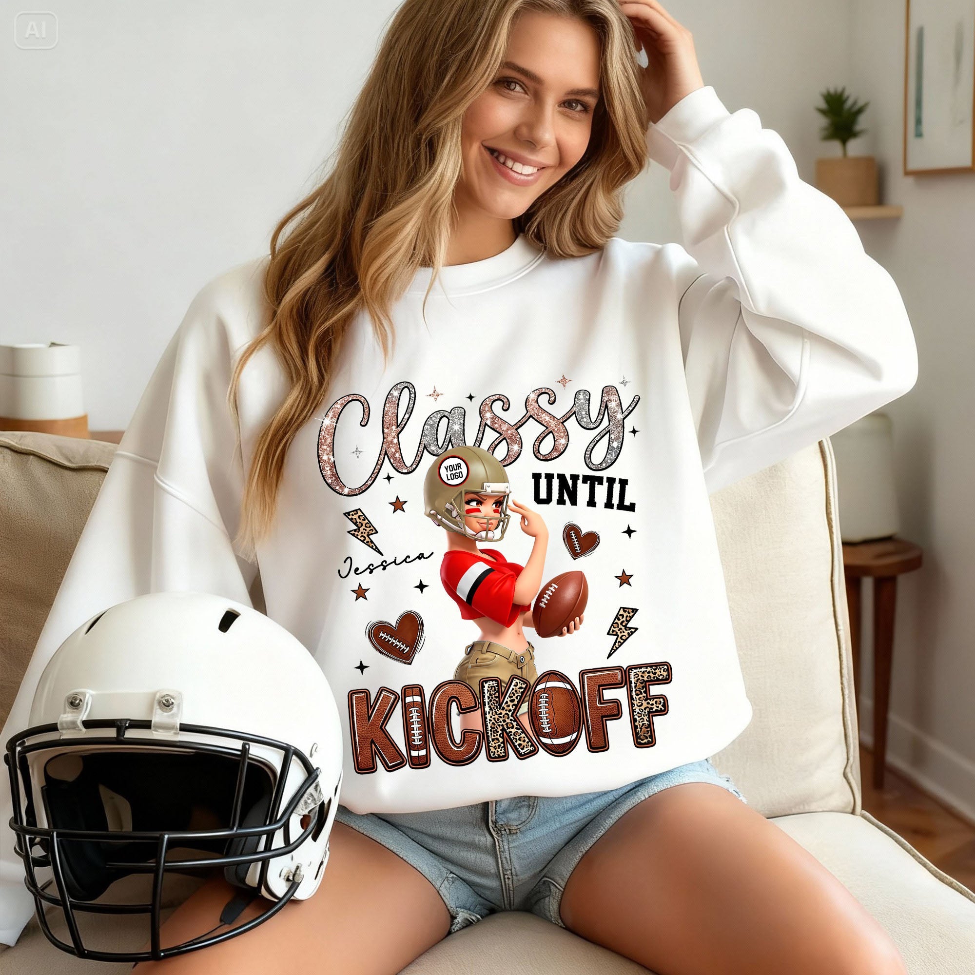 Classy Until Kickoff Shirt - Personalized Gift For Sport Lovers 03HULU130126 Shirts PopCulturePrints