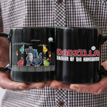 Load image into Gallery viewer, Personalized Dadzilla Coffee Mug - Monster Dad Gift Coffee Mug PopCulturePrints
