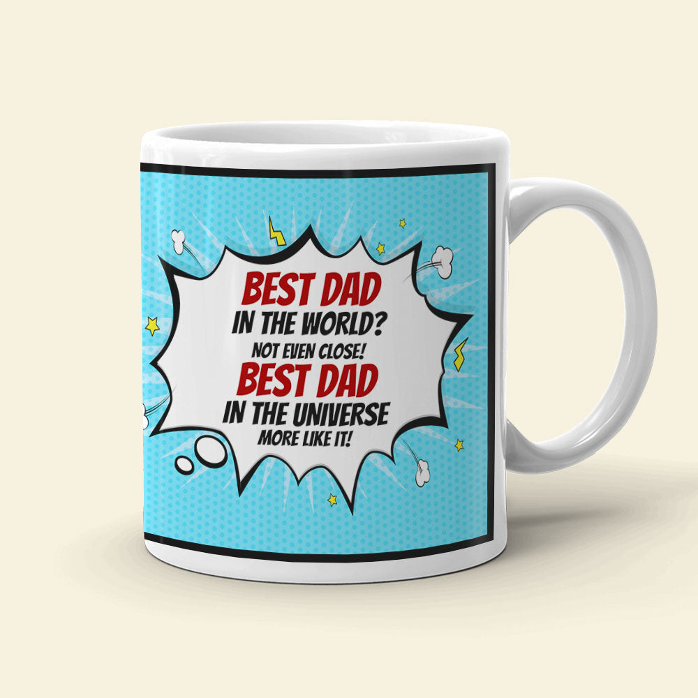 Personalized Best Dad Superhero Coffee Mug Coffee Mug PopCulturePrints