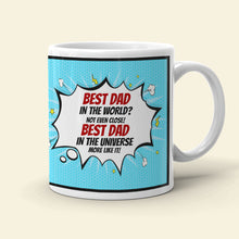 Load image into Gallery viewer, Personalized Best Dad Superhero Coffee Mug Coffee Mug PopCulturePrints
