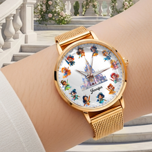 Load image into Gallery viewer, Time to Shine! Personalized Princess Fans Quartz Watch - Custom Gift for Her Quartz Watch PopCulturePrints
