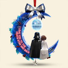 Load image into Gallery viewer, I Love You to the Death Star and Back - Personalized Couple Christmas Ornament Ornament PopCulturePrints
