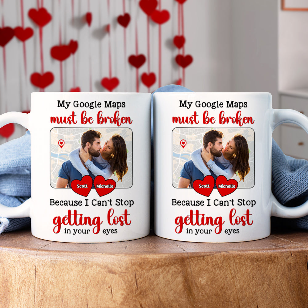 Personalized Couple Coffee Mug - Lost in Your Eyes Coffee Mug PopCulturePrints