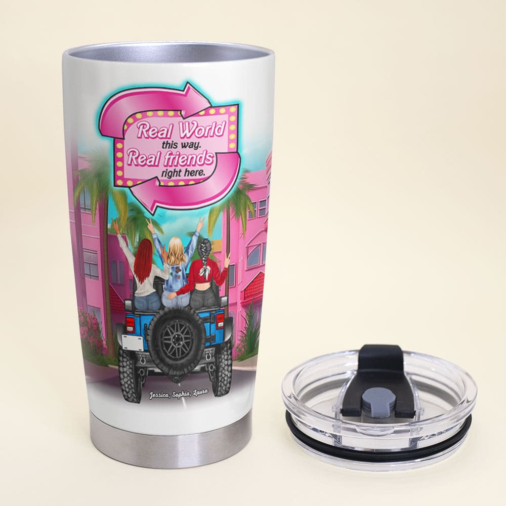 Personalized Real Friends Tumbler - Celebrate True Friendship Tumbler Cup PopCulturePrints